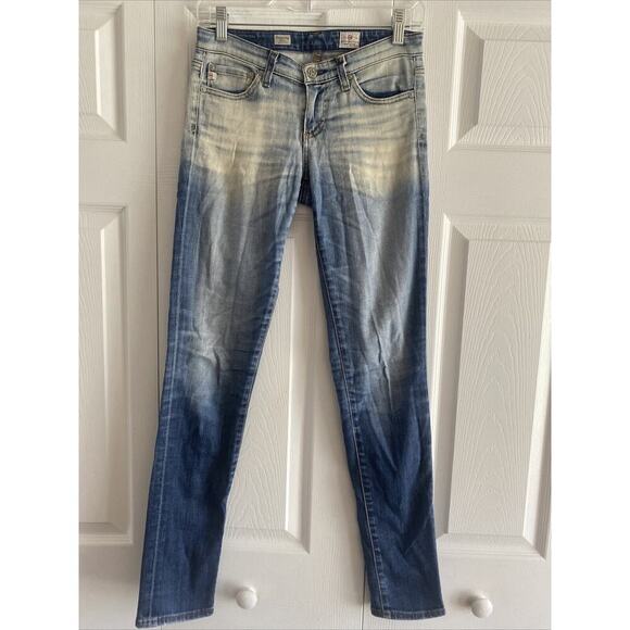 Adriano Goldschmied AG 24R Super‎ Skinny Fit Legging Denim Jeans Ombre Wash USA - Picture 1 of 11